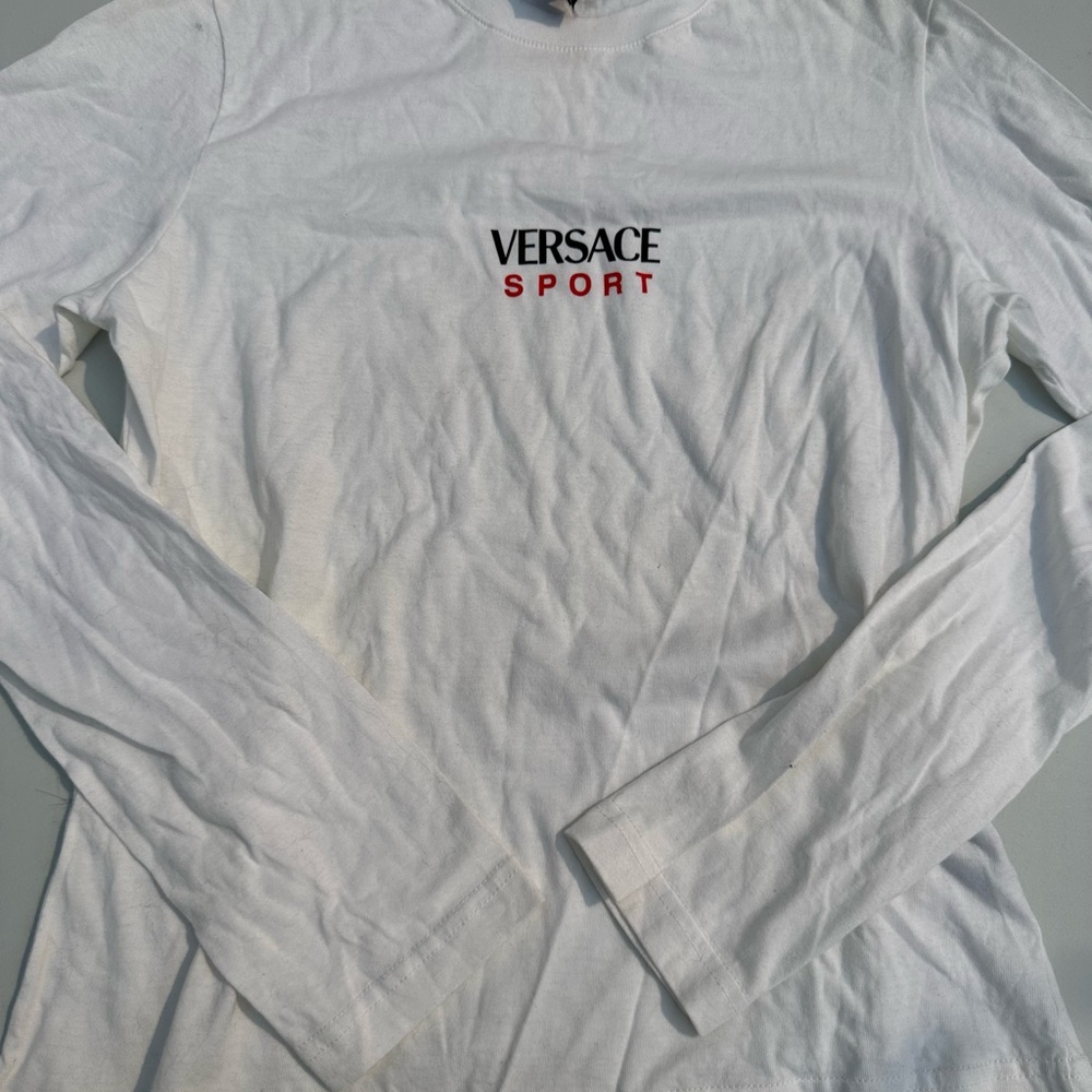 Versace Sport White Long Sleeve Tee